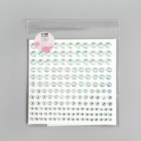 Rhound rhinestones, with holography, d = 3/4/5/6 mm, 165 pcs on a sheet on a sheet-5