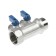 Collector "STM", 1 "X1/2", external thread, 2 outputs, with ball valves, nickel.