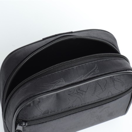 Cosmetic bag with lightning, black color-2