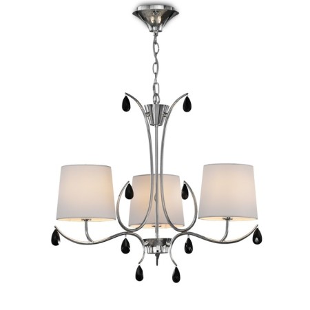 Suspended chandelier Mantra Andrea, E14, 3x20W, 510 mm, chromium color