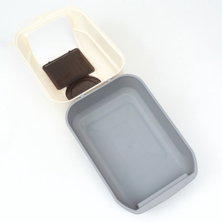 The toilet is closed with a folding top of 36 x 51 x 34 cm, gray-12