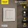 Tot Elegant switch, 10 a, 2 cl., With backlight, hidden, white