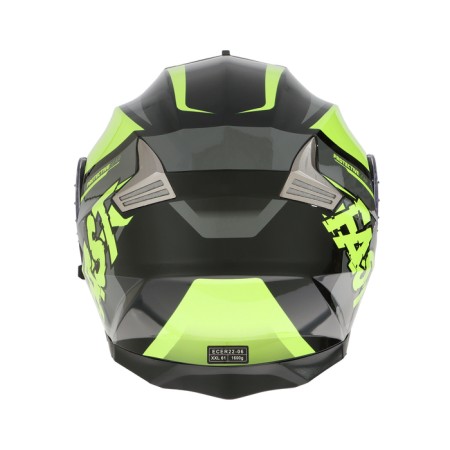 Modular helmet with two visors, size XXL (61), model-BLD-160E, black and yellow-9
