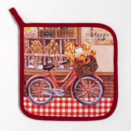Ethel Kitchen set "Bakery House": mittens-output 20x28 cm, birch 19x19 cm, 100% cotton-3