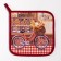 Ethel Kitchen set "Bakery House": mittens-output 20x28 cm, birch 19x19 cm, 100% cotton