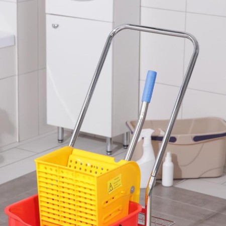 The cleaning trolley is simultaneous, with an exalted, 23 liters, a chrome frame-1