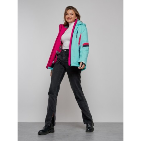 Ski jacket women's winter, size 50, turquoise color-20