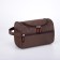 Lightning cosmetic bag, external pocket, brown color