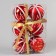 Set of balls plastic D-7 cm, 6 pcs "Masquerade" red