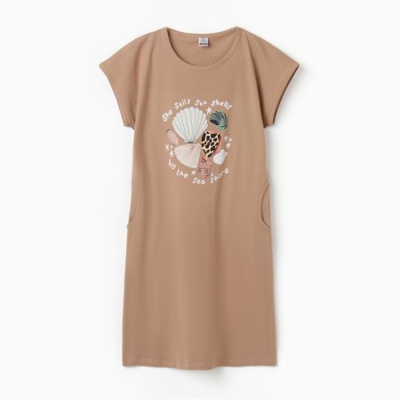 Homemade women's tunic "shells", beige color, rr 56