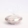 Candle "Complete" in a candlestick with faces of gypsum large, 10.5x3cm, champagne