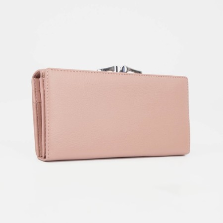 Women's wallet on magnets, pink color-1