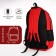 Youth backpack on lightning, 2 departments, 4 pockets, red color