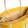 Bag beach without fasteners, milk/yellow color