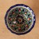 Candy of Rishtan ceramics "Flowers", blue 13 cm,