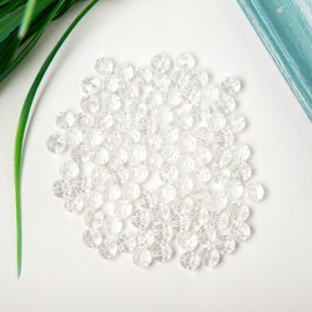 Acrylic beads "Round" 8 mm, 25 gr. transparent-1