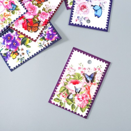 Cardboard "brand" set 10 pcs (5 types) 4x6 cm-2