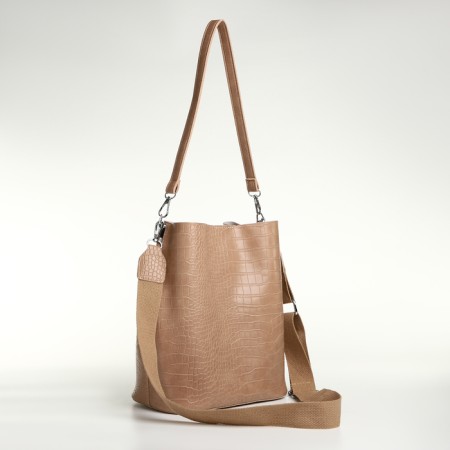 Women's bag on magnet Textura, average size, beige color-1