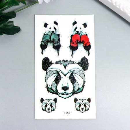 Tattoo on the body color "Panda Boxer" 10.5x6 cm