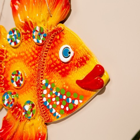 Souvenir "Golden Fish", type 3, Mayolik, 25 cm, mix-2