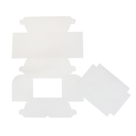 Box for 6 cupcakes with a window, white, 25 x 17 x 10 cm-2