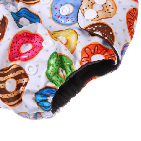 Panties-scammer, reusable, carbon-bamboo fabric, "donuts", from 0-12 months.-6