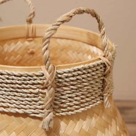 Wicker basket, from bamboo 30x30x40 cm-4
