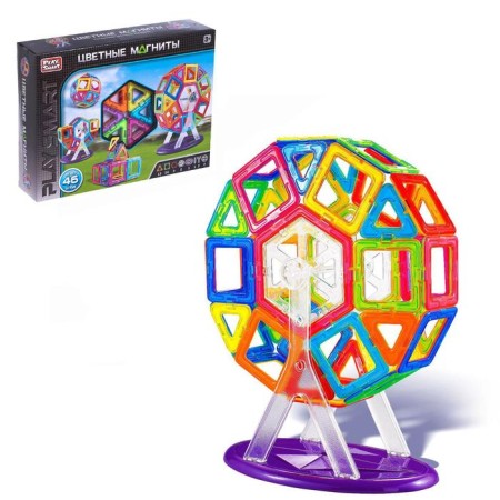 Designer magnetic "colored magnets", 46 parts