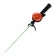 Winter fishing rod "techno" d = 55 mm, plastic handle, polycarbonate whip, mix