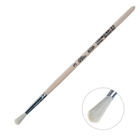 Round Brush No. 3 (clip diameter 3 mm; hair length 16 mm), wooden handle Calligrata-3