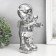 Souvenir ceramic stand for the glass "Cosmonaut" silver 10x14x22 cm