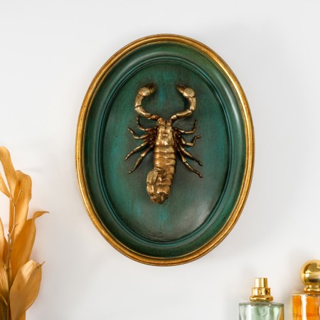 Panel interior polystone "Golden Scorpio" dark green 19x6x24 cm