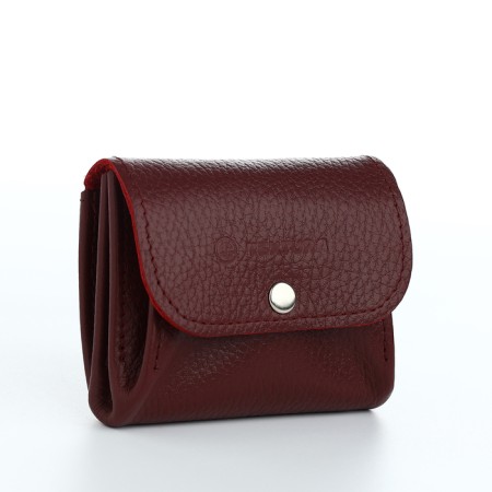 Monetnik on the button, Textura, burgundy color