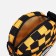 Bag's bag with lightning, external pocket, adjustable belt, black/orange color