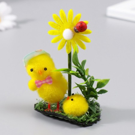 Easter souvenir "Tsypa and chicken on the lawn with dandelion" 4.5x6x10.5 cm-3