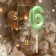 Candle in the cake on the skewer "Fine", the number "6", the emerald, 5 cm