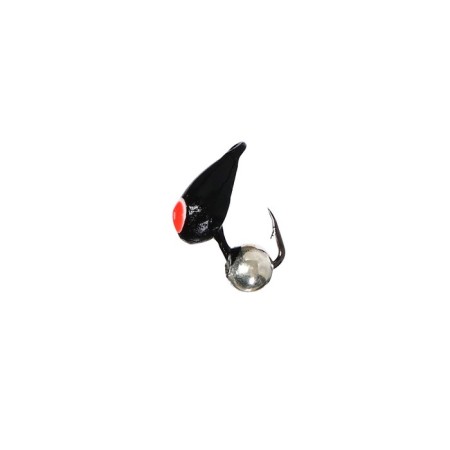 Mormyshka crap black, red eye + ball silver, weight 0.4 g-1