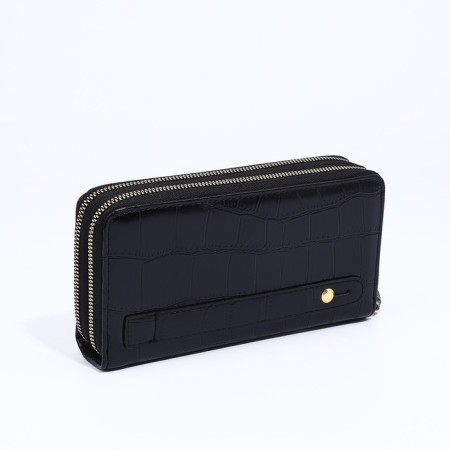 Women's wallet on lightning, black color-1