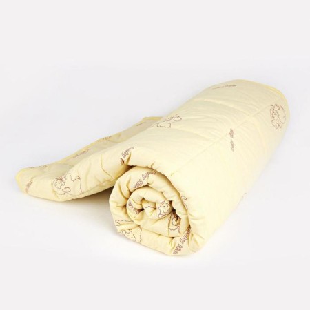 The blanket is quilted, size 105x140 cm, sheep's wool