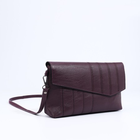 Magneta bag, long belt, purple color-3
