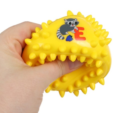 Developing tactile ball "Hedgehog", diameter 9 cm, with a squeak, in a bag, crumb I-7
