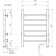 Electric towel Domoterm 109-6, 400x600 mm, right, black matte