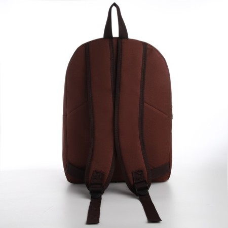 School textile school with lacing Fearless, 38x29x11 cm, brown-5