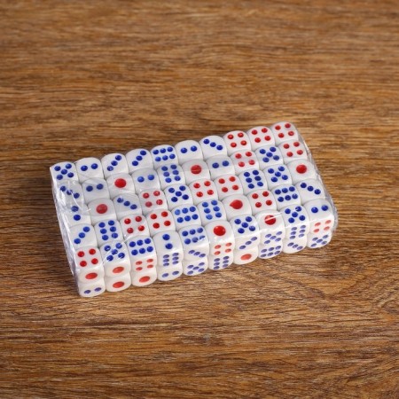Кости игральные, 1.8 х 1.8 см, набор 100 шт-1
