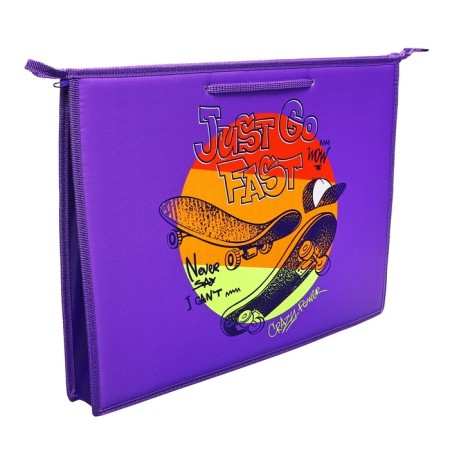 Folder for drawings and drawings A3, 470 x 345 x 50 mm, handles, plastic/textiles, lightning from above, pr 3 -20 "skate" 72688-1