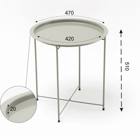 Coffee table, gray tray-3