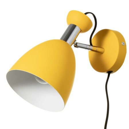 Sconces with a switch on the wire "Claudia" E27 40W yellow 28x15x20cm-1