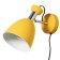 Sconces with a switch on the wire "Claudia" E27 40W yellow 28x15x20cm