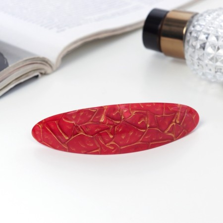 Hair clip for hair "Silva" stone print shine, 9 cm, mix