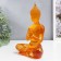 Souvenir Polystone "Buddha Anjali Mudra - Prayer" Orange 18x12x6 cm
